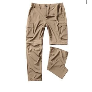 Gash Hao Zip Off Convertible Pants Mens Size 36 Backpacking Hiking Camping Tan